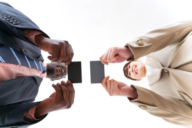 Interacting business persons